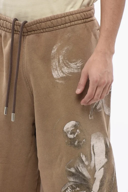 Jogger Shorts Stampati S.MATTHEW In Cotone Garzato>Off-White Fashion