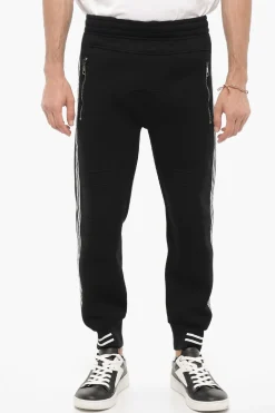 Joggers Biker Skinny Fit in Neoprene con Bande Laterali a Contrasto>Neil Barrett Sale