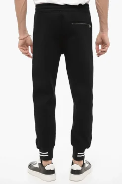 Joggers Biker Skinny Fit in Neoprene con Bande Laterali a Contrasto>Neil Barrett Sale