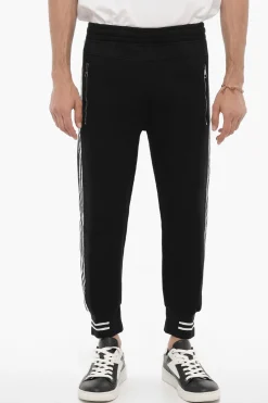 Joggers Biker Skinny Fit in Neoprene con Bande Laterali a Contrasto>Neil Barrett Fashion