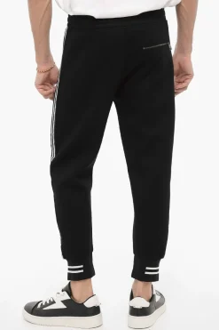 Joggers Biker Skinny Fit in Neoprene con Bande Laterali a Contrasto>Neil Barrett Fashion