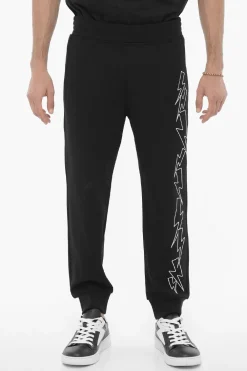 Sale Joggers BOLTS Skinny Fit con Ricamo a Contrasto Uomo Pantaloni