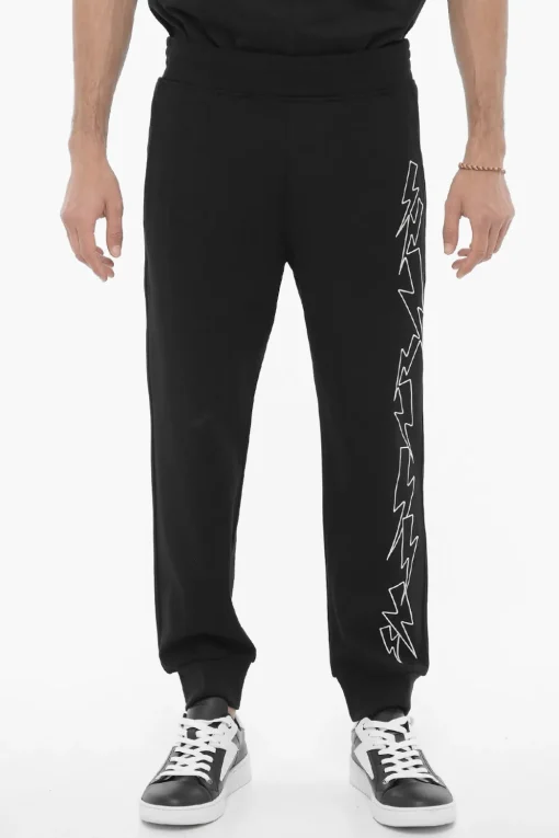 Sale Joggers BOLTS Skinny Fit con Ricamo a Contrasto Uomo Pantaloni