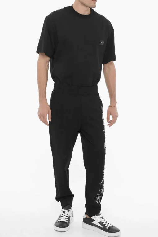 Sale Joggers BOLTS Skinny Fit con Ricamo a Contrasto Uomo Pantaloni