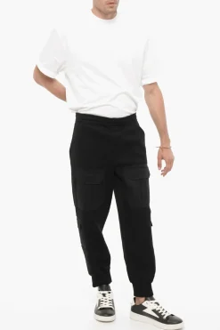 Sale Joggers Cargo FIREMAN Loose Fit in Neoprene Uomo Pantaloni