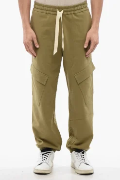 Joggers Cargo in Cotone Garzato con Elastico alla Caviglia>Jil Sander Hot