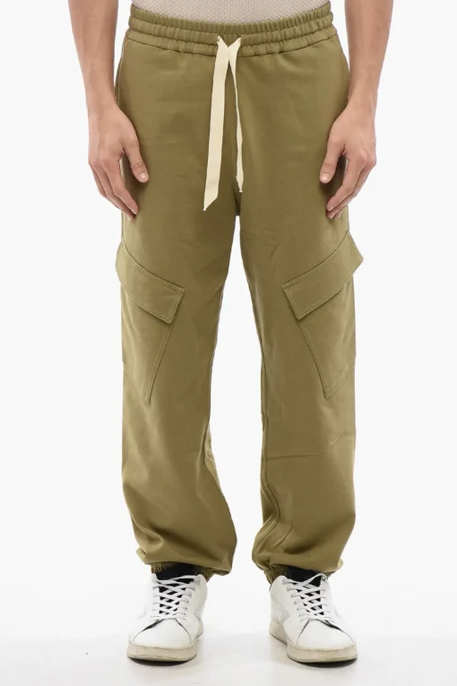 Joggers Cargo in Cotone Garzato con Elastico alla Caviglia>Jil Sander Hot