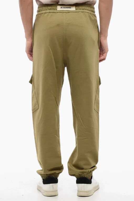 Joggers Cargo in Cotone Garzato con Elastico alla Caviglia>Jil Sander Hot