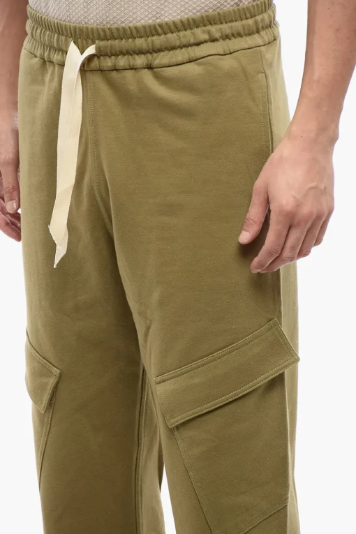 Joggers Cargo in Cotone Garzato con Elastico alla Caviglia>Jil Sander Hot