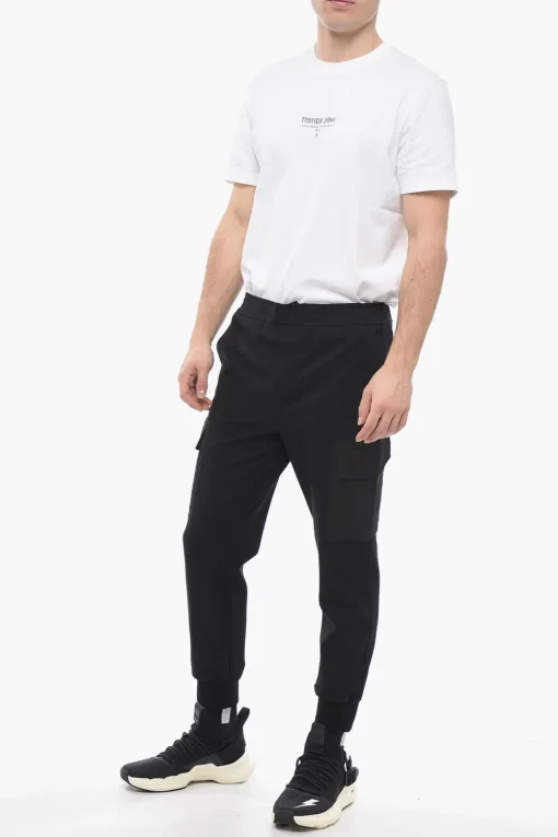 Fashion Joggers Cargo Skinny Fit a Vita Bassa Uomo Pantaloni