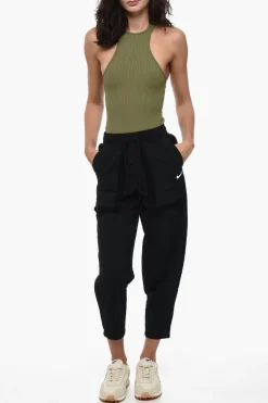 Outlet Joggers con Maxi Tasche e Dettagi in Sherpa Donna Pantaloni