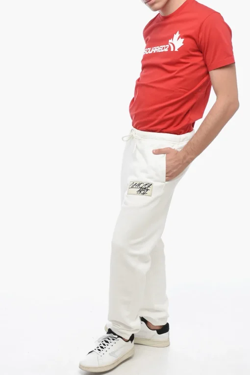 Joggers Felpati con Logo Patch>Moncler Outlet