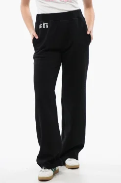 Fashion Joggers ICON MINI Straight Fit in Cotone Felpato Donna Pantaloni