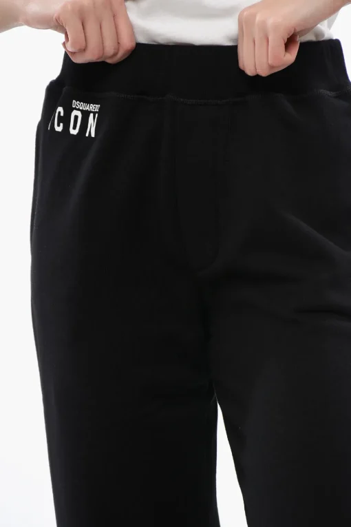 Fashion Joggers ICON MINI Straight Fit in Cotone Felpato Donna Pantaloni