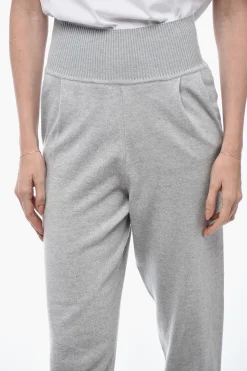 Sale Joggers in Cashmere con Pince Donna Pantaloni