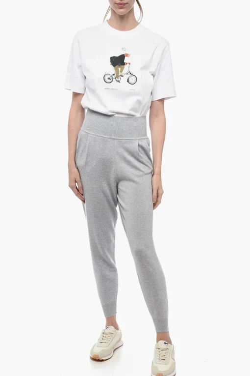 Sale Joggers in Cashmere con Pince Donna Pantaloni