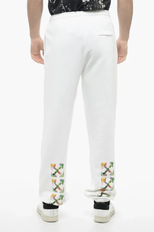 Fashion Joggers in Cotone BRUSH ARROW con Stampa Grafica Uomo Pantaloni