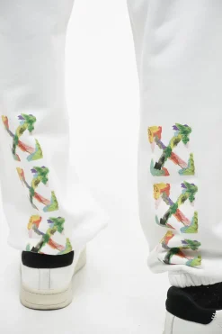 Fashion Joggers in Cotone BRUSH ARROW con Stampa Grafica Uomo Pantaloni