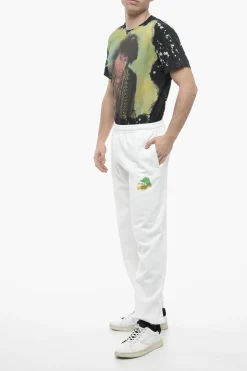 Fashion Joggers in Cotone BRUSH ARROW con Stampa Grafica Uomo Pantaloni