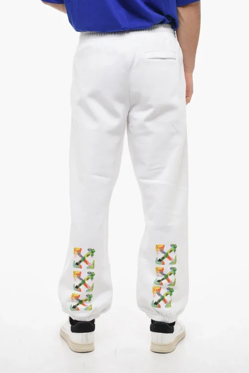 Fashion Joggers in Cotone BRUSH ARROW con Stampa Grafica Uomo Pantaloni