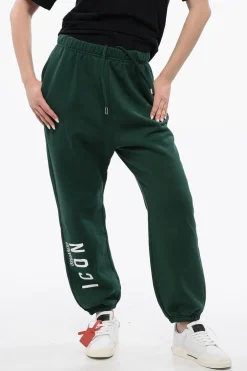 New Joggers In Cotone con Coulisse in Vita Donna Pantaloni