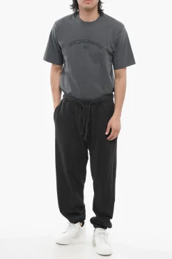 Outlet Joggers in Cotone con Polsini Uomo Pantaloni