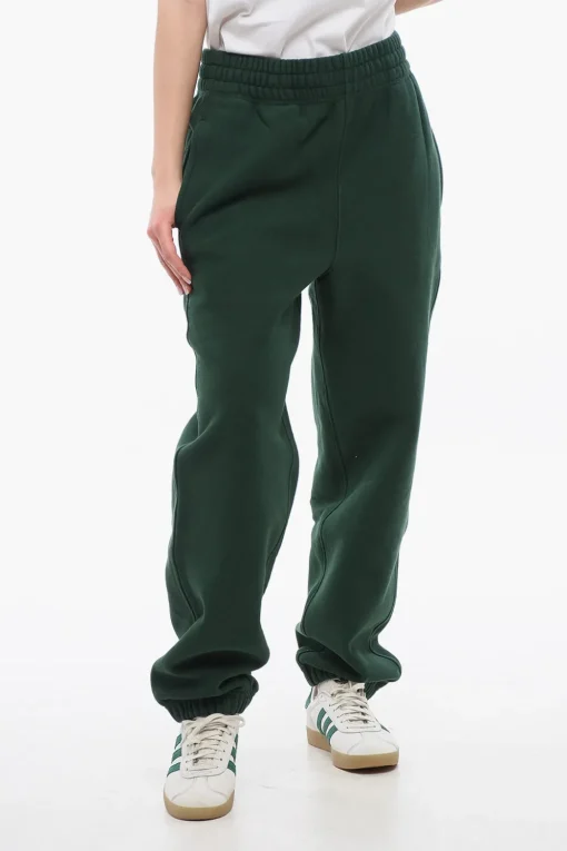 Online Joggers in Cotone Felpato con Polsini Donna Pantaloni