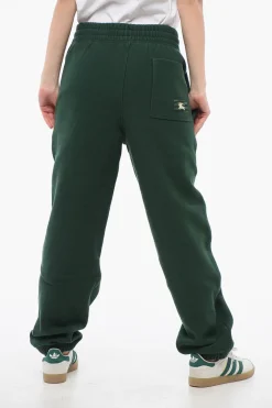 Online Joggers in Cotone Felpato con Polsini Donna Pantaloni