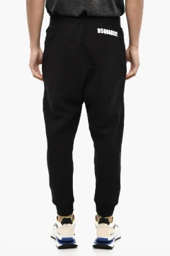 Hot Joggers in Cotone Felpato Con 2 Tasche Uomo Pantaloni