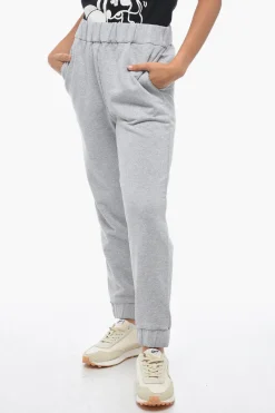 Joggers in Cotone Garzato con Dettaglio in Cristalli>Fabiana Filippi Hot