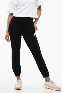 Joggers in Cotone Garzato a Vita Alta con Monogram a Contrasto>Off-White Fashion