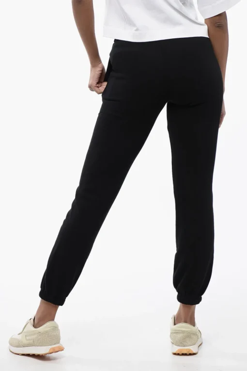 Joggers in Cotone Garzato a Vita Alta con Monogram a Contrasto>Off-White Fashion