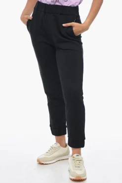 Joggers in Cotone Garzato con Dettaglio in Cristalli>Fabiana Filippi Best