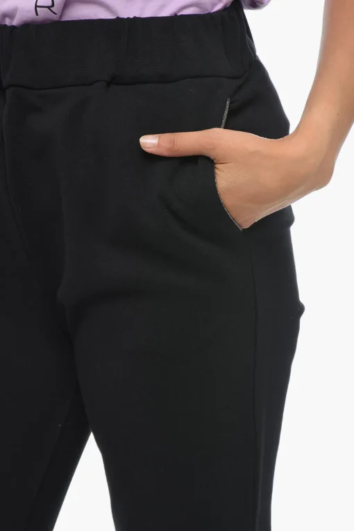 Joggers in Cotone Garzato con Dettaglio in Cristalli>Fabiana Filippi Best