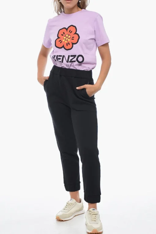 Joggers in Cotone Garzato con Dettaglio in Cristalli>Fabiana Filippi Best