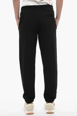 Sale Joggers in Cotone Garzato CREST LOGO con Polsini Donna Pantaloni