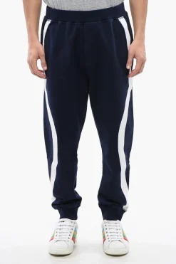 Joggers In Cotone Garzato Relax Fit Con Bande A Contrasto>Dsquared2 Sale