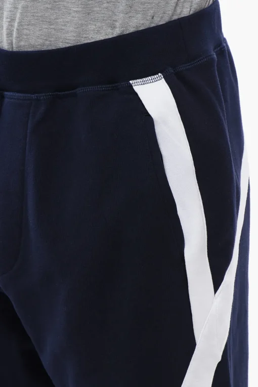Joggers In Cotone Garzato Relax Fit Con Bande A Contrasto>Dsquared2 Sale