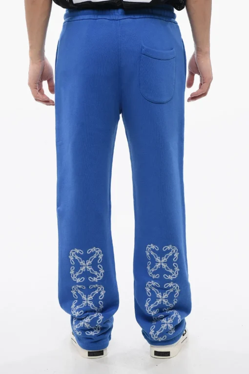 Best Joggers In Cotone Garzato Con Ricamo Bandana Uomo Pantaloni