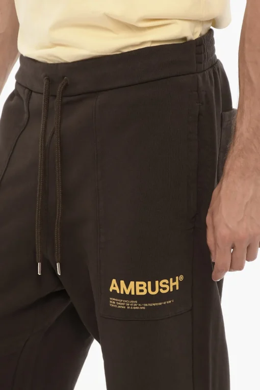 Joggers in Cotone Garzato con Logo a Contrasto>Ambush New