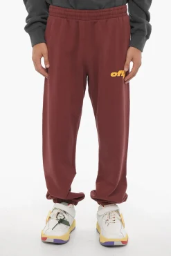 Joggers in Cotone Garzato con Elastico in Vita>Off-White Outlet