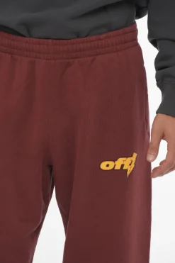 Joggers in Cotone Garzato con Elastico in Vita></noscript>Off-White Outlet