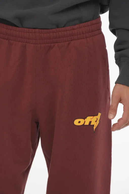 Joggers in Cotone Garzato con Elastico in Vita>Off-White Outlet