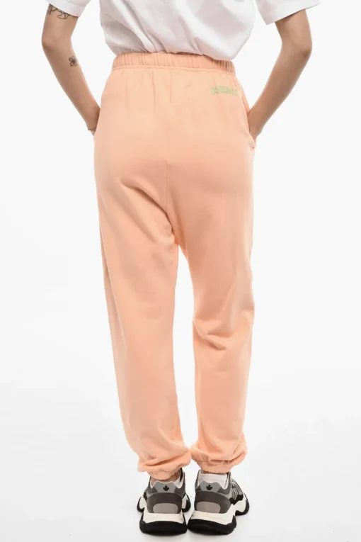 Best Joggers in Cotone Leggero 2 Tasche con Stampa Laterale Donna Pantaloni