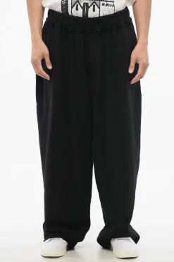 Joggers in Cotone Organico a Gamba Ampia con Elastico in Vita>Airei Discount