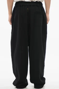 Joggers in Cotone Organico a Gamba Ampia con Elastico in Vita>Airei Discount