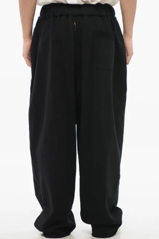 Joggers in Cotone Organico a Gamba Ampia con Elastico in Vita>Airei Discount