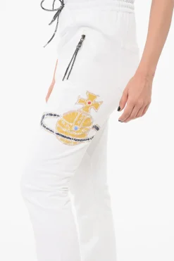New Joggers in Cotone TIME MACHINE con Tasche a Zip Donna Pantaloni