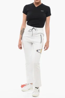 New Joggers in Cotone TIME MACHINE con Tasche a Zip Donna Pantaloni