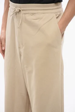 Fashion Joggers in Misto Cotone con Coulisse sul Fondo Uomo Pantaloni